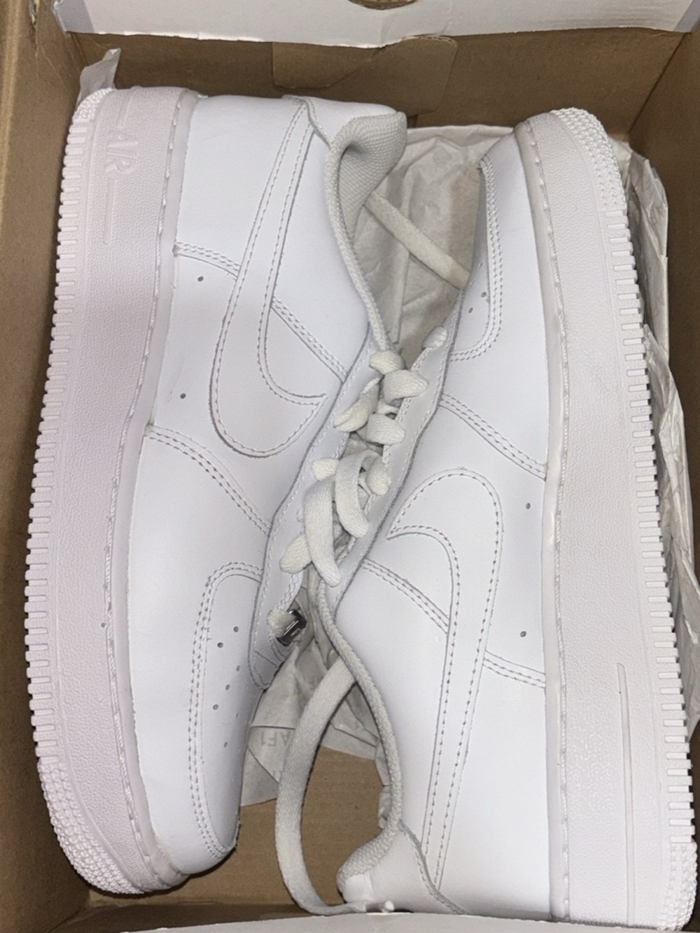 Nike White Low-Top Leather Sneakers